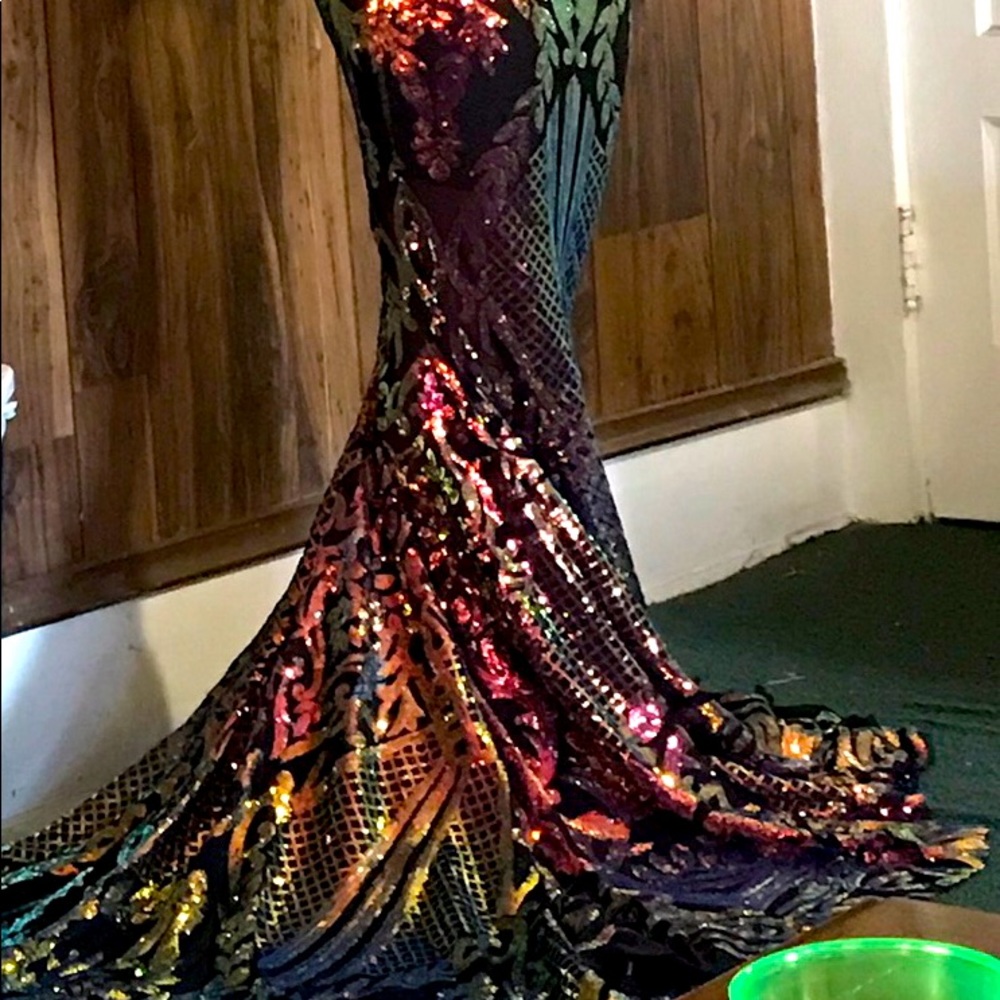 Beautiful multi color elegant dress